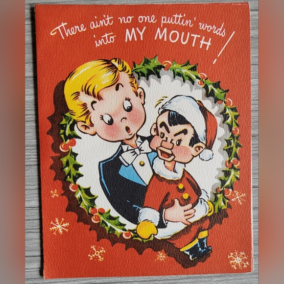A Nova Laugh Holiday Rare 94s Vintage Funny Naughty Christmas Card a-nova-laugh-holiday-rare-94s-vintage-funny-naughty-christmas-card
